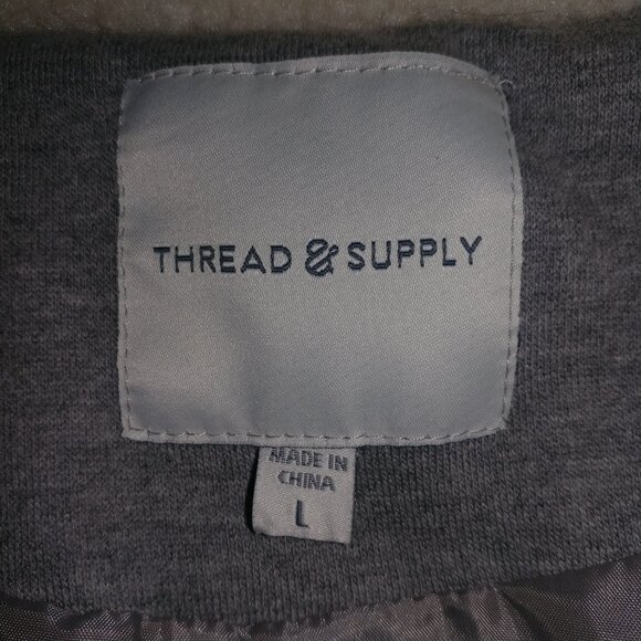 THREAD & SUPPLY: Gray Puffer Vest - Women's Size Large - Picture 7 of 8